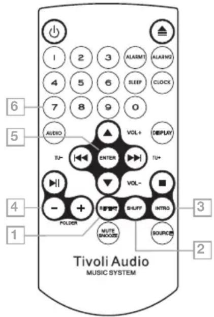 TIVOLI AUDIO Music System BT - Fjernbetjening (Fjern Den Gennemsigtige Strimmel Før Brug) - 1