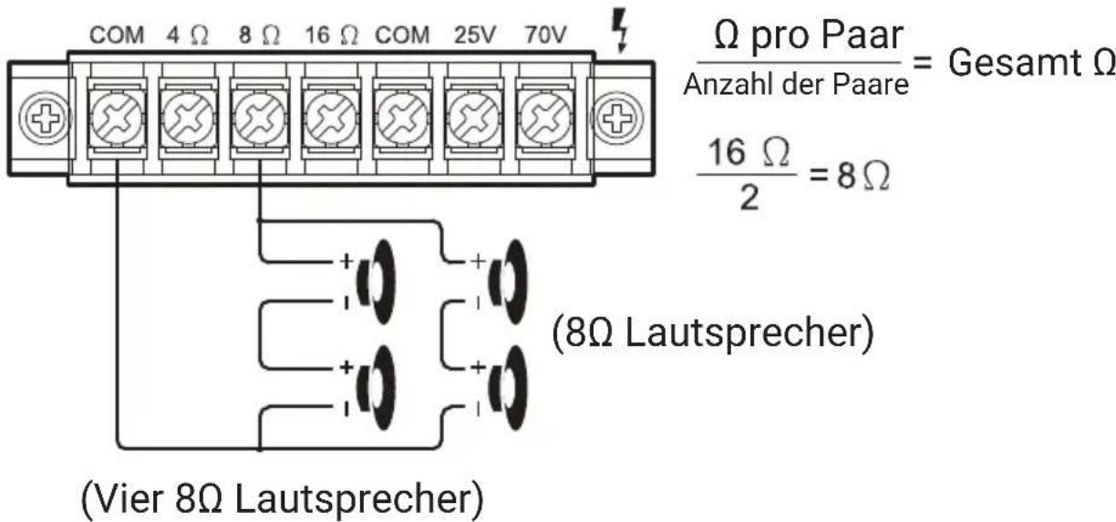 Pyle PCM30A - SYSTEM 4: Vier Lautsprecher in Reihe und parallel - 1