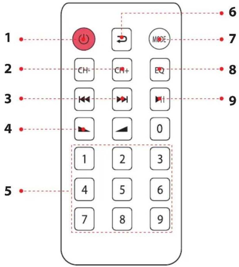 Pyle PCM30A - REMOTE CONTROL - 1