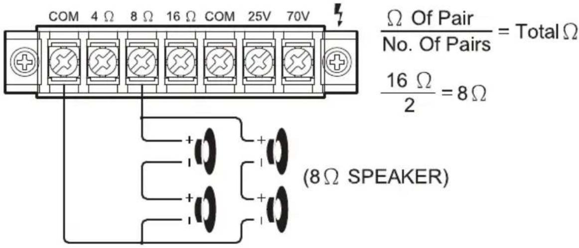Pyle PCM30A - SISTEMA 4: Cuatro altavoces en serie y en paralelo - 1