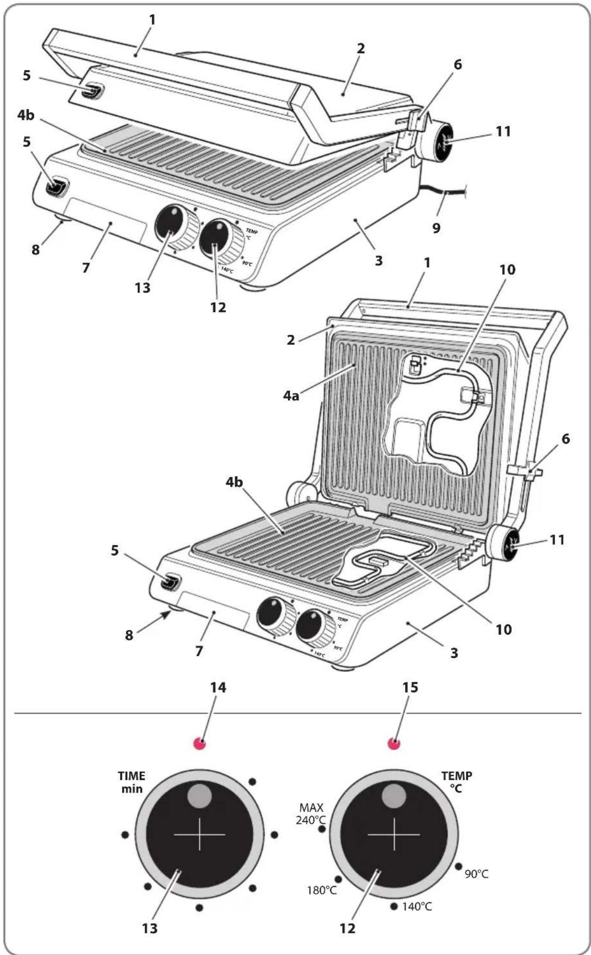 RGV Industrial Grill - Commandes et composants - 1