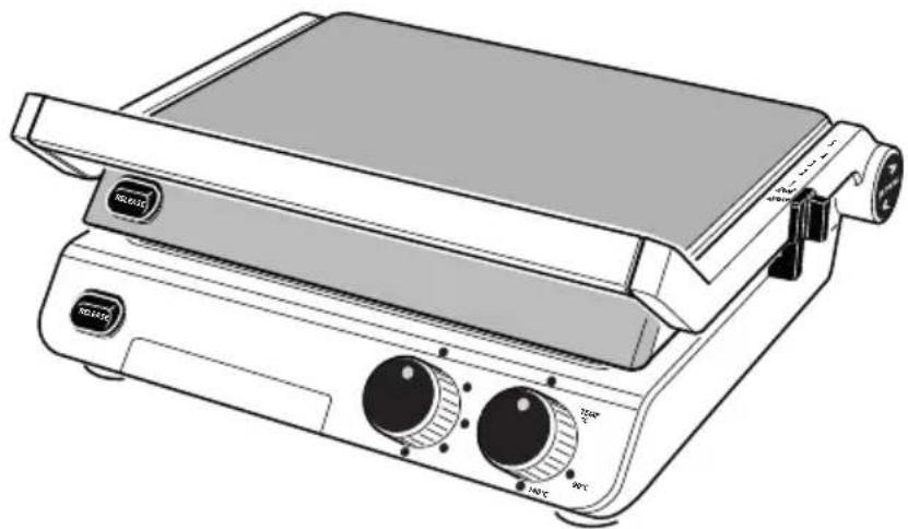 RGV Industrial Grill - Make sure that the power cord is not laying on the floor in order to prevent someone from inadvertently overturning and pulling the unit. - 2