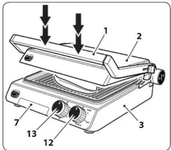 RGV Industrial Grill - N'utilisez pas d'objets métalliques qui pourraient déteriorer irréparablement la surface anti-adhérente de les plaques. - 1