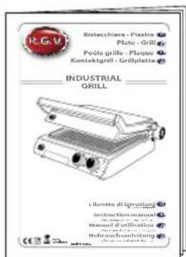 RGV Industrial Grill - Make sure that the power cord is not laying on the floor in order to prevent someone from inadvertently overturning and pulling the unit. - 1