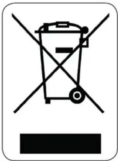 Prohibition sign with crossed-out trash bin and black bar, indicating no waste or disposal