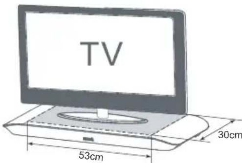 MAXELL MXSB252BT - Installation d'un téléviseur sur l'appareil - 1