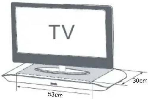 MAXELL MXSB252BT - Installatie van een televisie op een toestel - 1