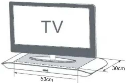 MAXELL MXSB252BT - Installazione di un televisore sull'apparecchio - 2