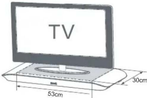 MAXELL MXSB252BT - Umieszczanie odbiornika TV na urządzeniu - 1