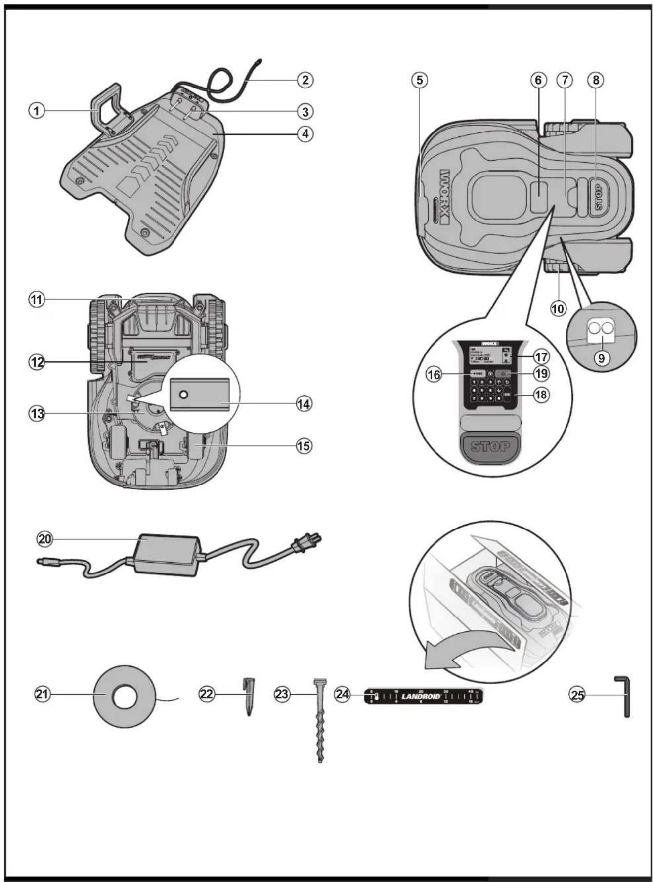 WORX Landlord M1200 i - List De Componentes - 1