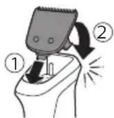PHILIPS Multigroom MG5720 - Detaching and attaching cutting elements - 2