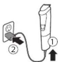 PHILIPS Multigroom MG5720 - Lataaminen virtalähteen avulla - 1