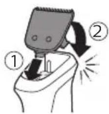 PHILIPS Multigroom MG5720 - Fixation et retrait des blocs tondeuses - 2