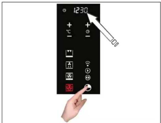 Fulgor Milano CO 9014 TC X - Programmazione timer: ora di fine cottura - 1