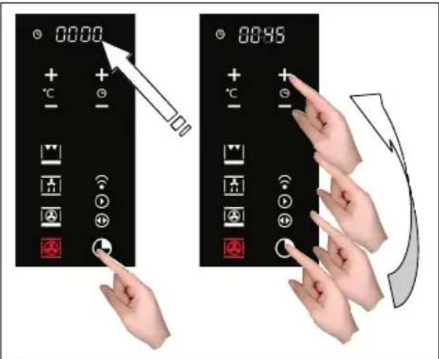Fulgor Milano CO 9014 TC X - Programmazione timer: tempo di cottura - 1