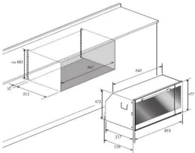 Fulgor Milano CO 9014 TC X - Incasso del forno - 2