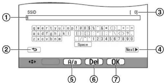 PANASONIC VLSVN511 - Schemata di inserimento testo (esempio) - 1