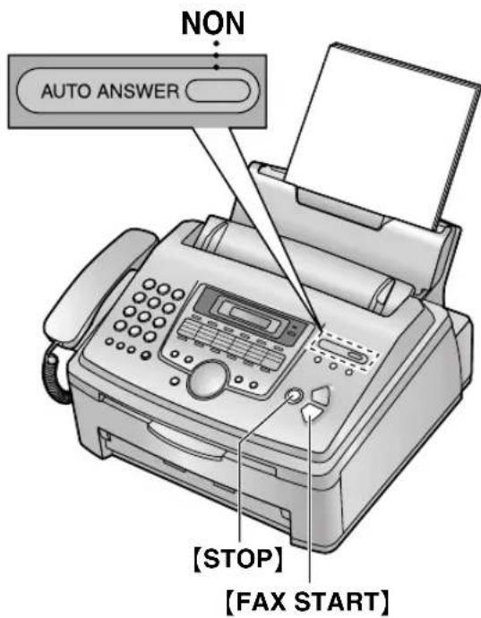 PANASONIC KXFL511BL - Réception manuelle d'une télécopie - 1