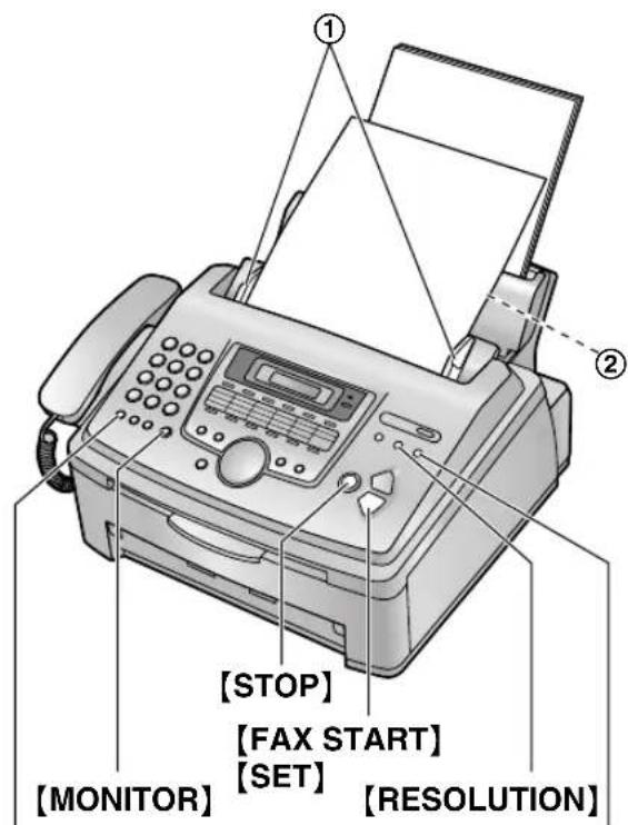 PANASONIC KXFL511BL - Envoi d'une télécopie manuellement - 1