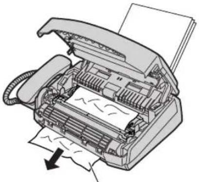 PANASONIC KXFL501BL - Lorsqu'un papier est coincé dans l'appareil - 4