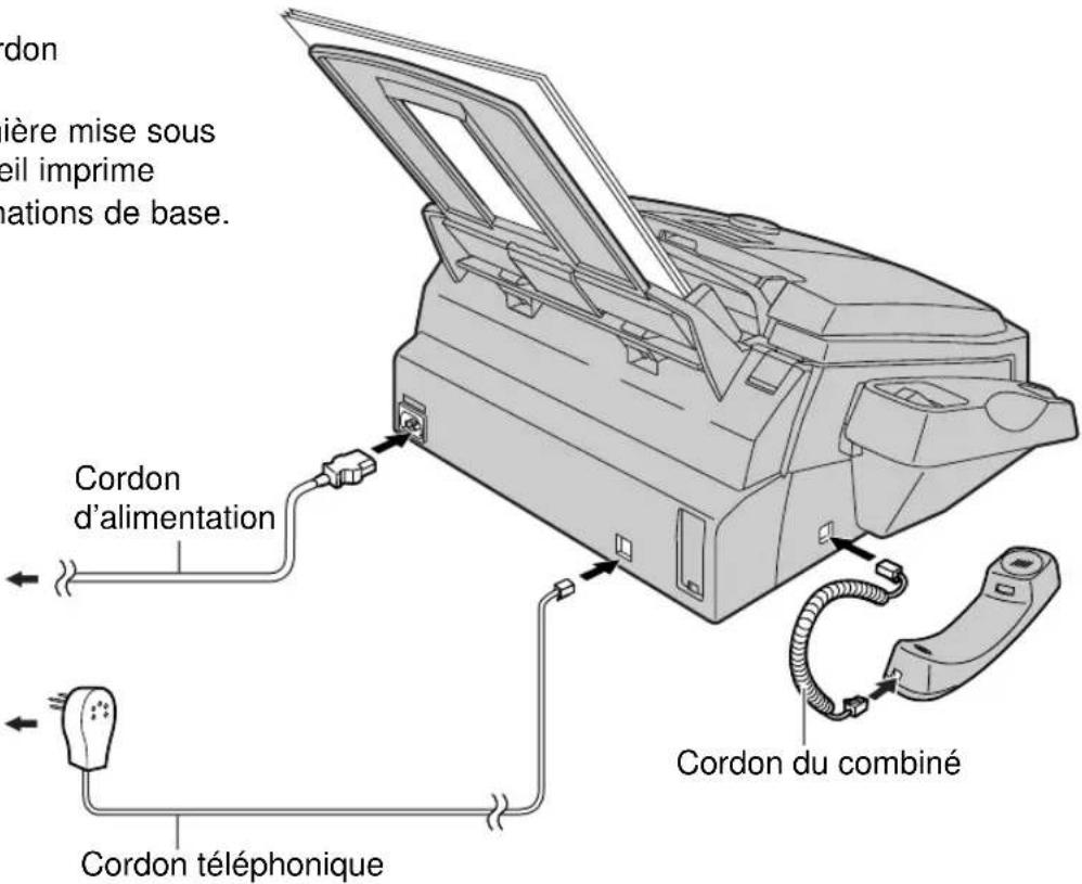 Cordon nière mise sous eil imprime nations de base. Cordon d'alimentation Cordon du combiné Cordon téléphonique