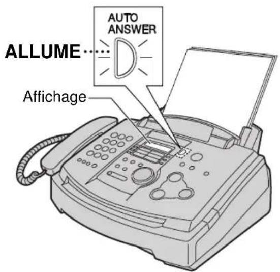 ALLUME AUTO ANSWER Affichage