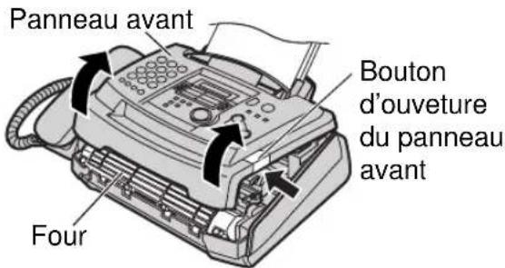 Panneau avant Bouton d'ouverture du panneau avant Four