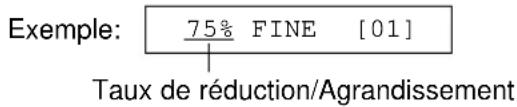 Exemple: 75% FINE [01] Taux de réduction/Agrandissement