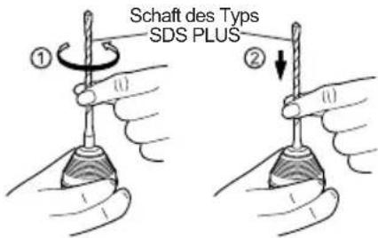 PANASONIC EY7880 - Einsetzen des Bohrers - 1