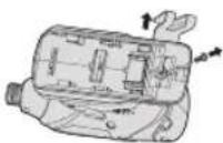 PANASONIC EY75A2 - Ændring af bæltekrogens placering - 1