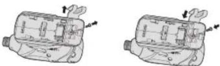 PANASONIC EY75A2 - Montering av bälteskroken på motsatt sida - 1