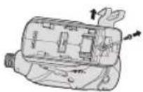 PANASONIC EY75A2 - Para cambiar el lugar de ubica ción del gancho de cinturón - 1