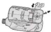 PANASONIC EY75A2 - Para cambiar el lugar de ubica ción del gancho de cinturón - 2