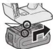 PANASONIC EY78A1 - Applicazione o rimozione del pacco batteria - 1