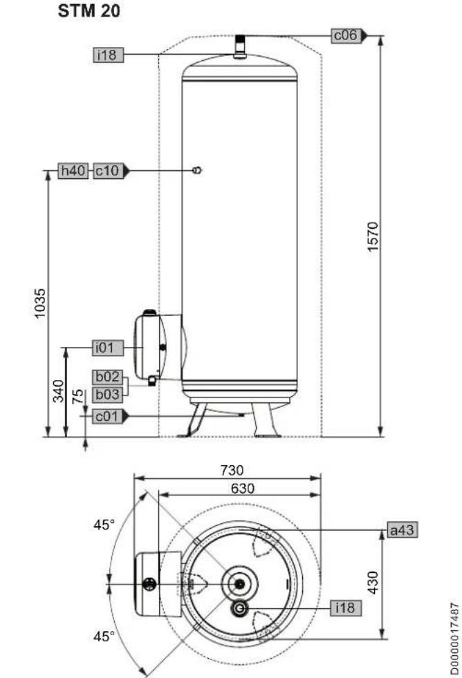 AEG STM 40 - Afmetingen en aansluitingen - 1