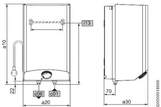 AEG Huz 10 OKO - Maße und Anschlüsse - 3