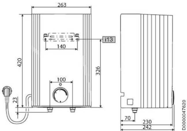 AEG Hoz 5 Comfort - Afmetingen en aansluitingen - 4