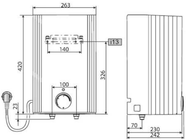 AEG Hoz 5 Comfort - Dimensions and connections Huz 5 ÖKO Comfort - 4