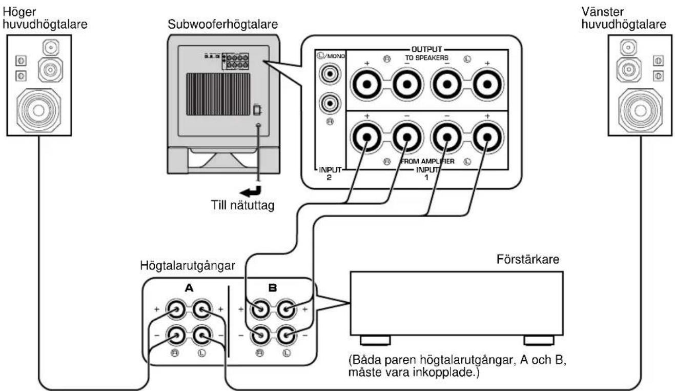 YAMAHA YSTSW800 - Om Förstärkaren har tvá par högtalarutgängar - 1