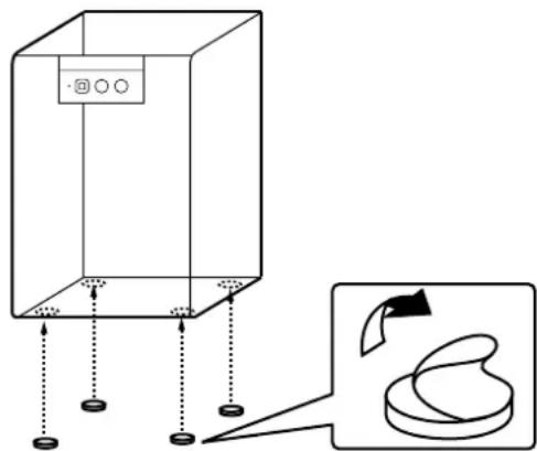 YAMAHA YSTSW45 - Utiliser les tampons en caoutchouc - 1