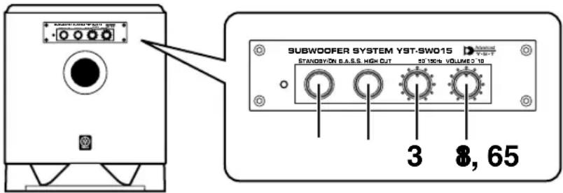 YAMAHA YSTSW015 - ADJUSTING THE SUBWOOFER BEFORE USE - 1