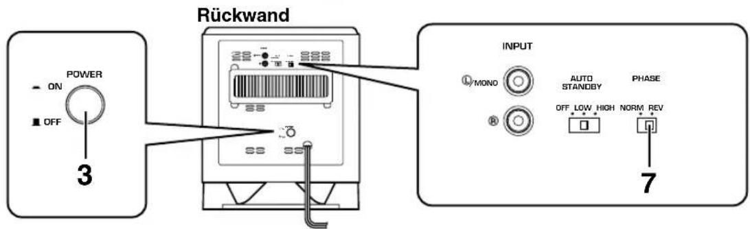 YAMAHA YSTSW015 - EINSTELLUNG DES SUBWOOFERS VOR DER INBETRIEBNAHME - 2