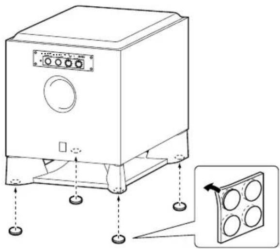 YAMAHA YSTSW015 - Utiliser les tampons anti-dérapage - 1
