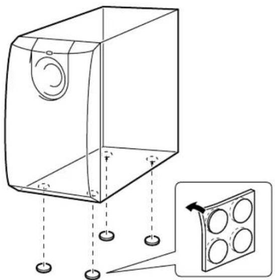 YAMAHA YSTSW005 - Utiliser les tampons anti-dérapage - 1