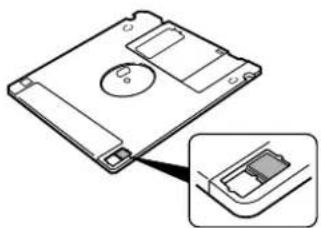 YAMAHA DC1E3 PE - ■Languette de protection contre l'effacement de disquette - 2