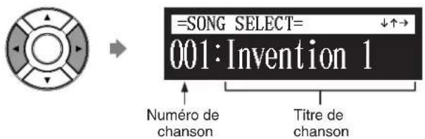 YAMAHA DC1E3 PE - Sélectionnez une chanson désirée avec les boutons de commande curseur ([ ]). - 1