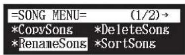 YAMAHA DC1E3 PE - Comment renommer une chanson - 1