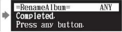 YAMAHA DC1E3 PE - Appuyez sur [+ / YES] pour renommer, [- / NO] pour annuler. - 2