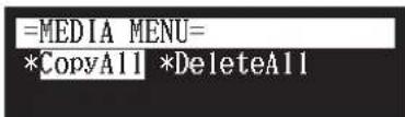 YAMAHA DC1E3 PE - Selectionnez « CopyAll » dans le menu de fonctions de support, puis appuyez sur [ENTER]. - 1