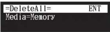 YAMAHA DC1E3 PE - Sélectionnez « DeleteAll » dans le menu de fonctions de support, puis appuyez sur [ENTER]. - 4